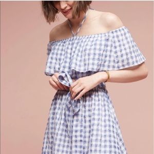 Anthropologie 11.1 Tylho blue gingham dress